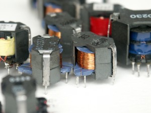 Close up of electronic components.