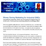 The Industrial Marketing Agency Newsletter - April 2013: Money Saving Marketing for Industrial SMEs