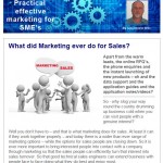 What did marketing do for sales - 6th January 2015 newsletter