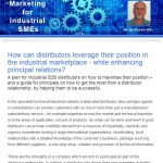 The Industrial Marketing Agency Newsletter - August 2013: How can distributors leverage their position in the industrial marketplace