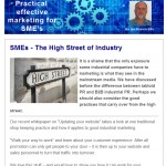July 2014 newsletter - SMEs - the high street of industry