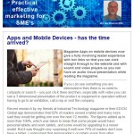 Apps and Mobile Devices - has the time arrived? - November 2014 newsletter