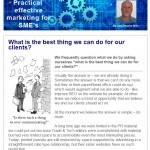 What is the best thing we can do for our clients - November 2014 newsletter