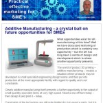 Additive Manufacturing - a crystal ball on future opportunities for SMEs - 22nd December 2014 Newsletter