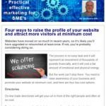 Four ways to raise the profile of your website, 13th September 2017 newsletter